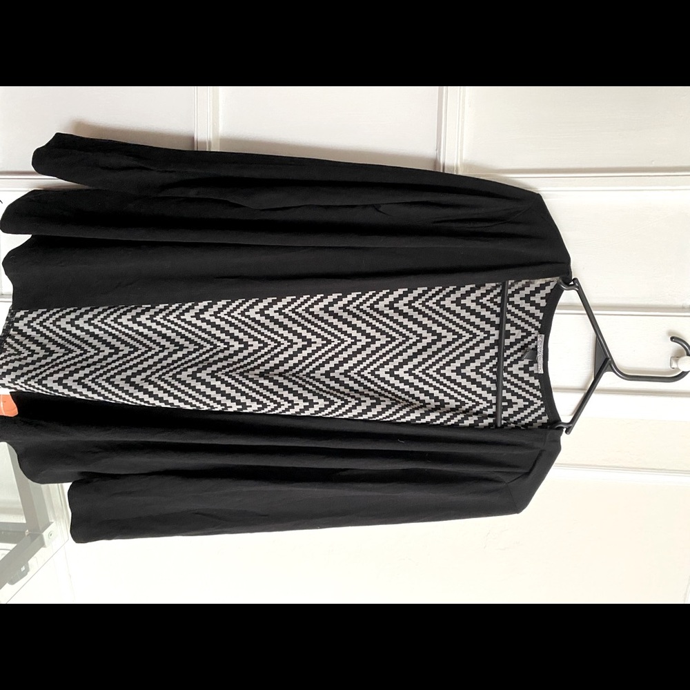 Sleek black cardigan, size large- worn once